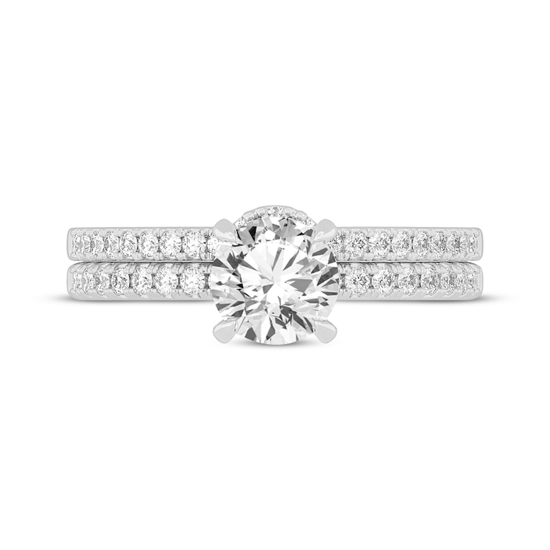 Main Image 3 of Lab-Grown Diamonds by KAY Round-Cut Bridal Set 1-3/8 ct tw 14K White Gold