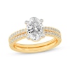 Thumbnail Image 0 of Lab-Created Diamonds by KAY Oval-Cut Bridal Set 2-3/8 ct tw 14K Yellow Gold