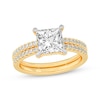 Thumbnail Image 1 of Lab-Grown Diamonds by KAY Princess-Cut Bridal Set 2-3/8 ct tw 14K Yellow Gold