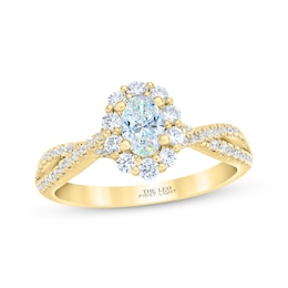 THE LEO First Light Diamond Oval-Cut Engagement Ring 1 ct tw 14K Yellow Gold