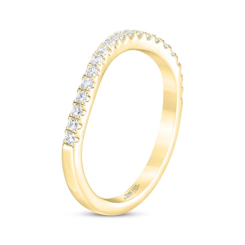 Main Image 2 of THE LEO First Light Diamond Curved Wedding Band 1/4 ct tw 14K Yellow Gold