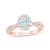 Thumbnail Image 1 of THE LEO First Light Diamond Oval-Cut Engagement Ring 1 ct tw 14K Rose Gold