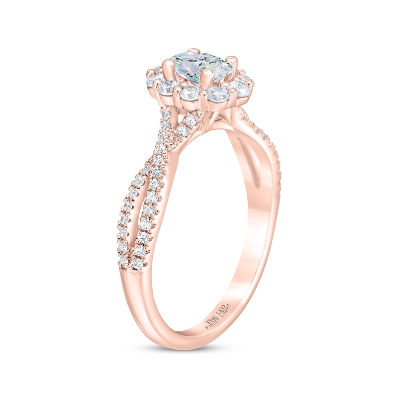 Main Image 2 of THE LEO First Light Diamond Oval-Cut Engagement Ring 1 ct tw 14K Rose Gold