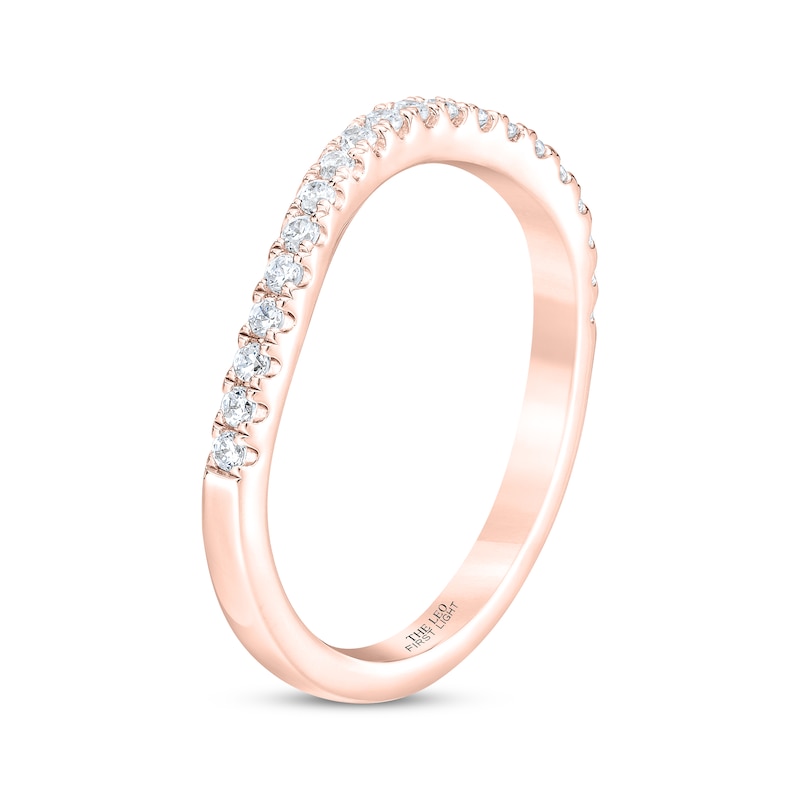 Main Image 2 of THE LEO First Light Diamond Curved Wedding Band 1/4 ct tw 14K Rose Gold