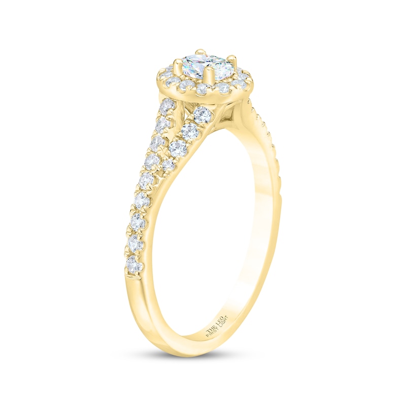 Main Image 2 of THE LEO First Light Diamond Oval-Cut Engagement Ring 3/4 ct tw 14K Yellow Gold