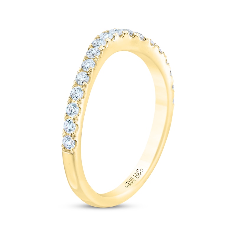 Main Image 2 of THE LEO First Light Diamond Contoured Wedding Band 1/3 ct tw 14K Yellow Gold