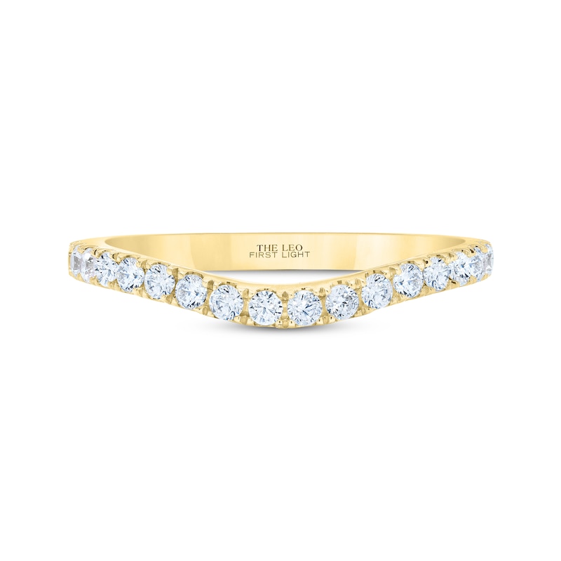 Main Image 3 of THE LEO First Light Diamond Contoured Wedding Band 1/3 ct tw 14K Yellow Gold