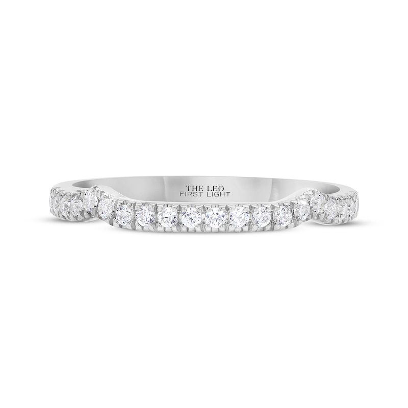 Main Image 3 of THE LEO First Light Diamond Notched Wedding Band 1/5 ct tw 14K White Gold