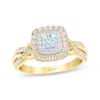 Thumbnail Image 0 of THE LEO First Light Diamond Princess-Cut Engagement Ring 3/4 ct tw 14K Two-Tone Gold