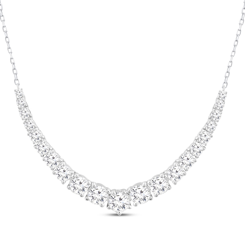 Lab-Grown Diamonds by KAY Riviera Necklace 3 ct tw 10K White Gold 18"