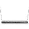 Thumbnail Image 1 of Black & White Diamond Bar Necklace 1/4 ct tw 10K White Gold 18&quot;