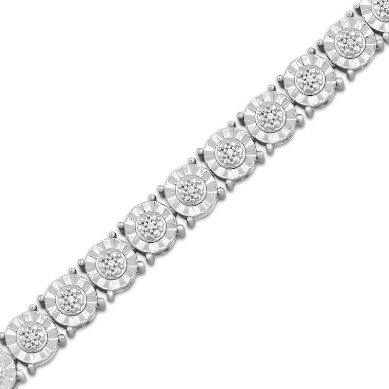 Diamond Link Bracelet 1/20 ct tw Sterling Silver 7"