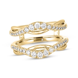 THE LEO Diamond Enhancer Ring 3/4 ct tw Round-cut 14K Yellow Gold