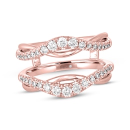 THE LEO Diamond Enhancer Ring 3/4 ct tw Round-cut 14K Rose Gold