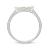 Thumbnail Image 2 of Diamond Heartbeat Fashion Ring 1/15 ct tw Sterling Silver & 10K Yellow Gold