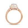 Thumbnail Image 2 of Multi-Diamond Center Teardrop Frame Engagement Ring 3/4 ct tw 14K Rose Gold