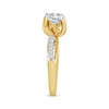 Thumbnail Image 2 of Memories Moments Magic Round-Cut Diamond Three-Stone Engagement Ring 1 ct tw 14K Yellow Gold