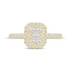 Thumbnail Image 3 of Now + Forever Multi-Diamond Cushion-Shaped Halo Engagement Ring 1/2 ct tw 10K Yellow Gold