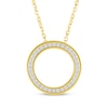 Thumbnail Image 1 of Diamond Channel Eternity Circle Necklace 1/10 ct tw 10K Yellow Gold 18&quot;