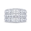 Thumbnail Image 4 of Diamond Multi-Row Ring 2 ct tw 10K White Gold