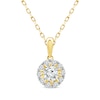 Thumbnail Image 1 of Diamond Star Halo Necklace 1/2 ct tw 10K Yellow Gold 18&quot;