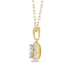 Thumbnail Image 2 of Diamond Star Halo Necklace 1/2 ct tw 10K Yellow Gold 18&quot;