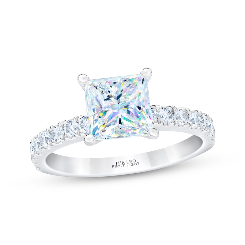 Main Image 1 of THE LEO First Light Diamond Princess-Cut Engagement Ring 2-3/8 ct tw 14K White Gold