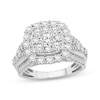 Thumbnail Image 1 of Multi-Diamond Center Cushion Frame Engagement Ring 2 ct tw 10K White Gold