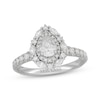 Thumbnail Image 1 of Neil Lane Pear-Shaped Diamond Double Frame Engagement Ring 1-1/3 ct tw 14K White Gold