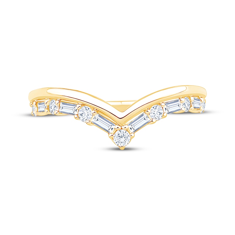 Diamond Chevron Ring 1/3 ct tw 14K Yellow Gold