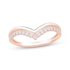 Thumbnail Image 1 of Now + Forever Diamond Chevron Ring 1/4 ct tw 14K Rose Gold