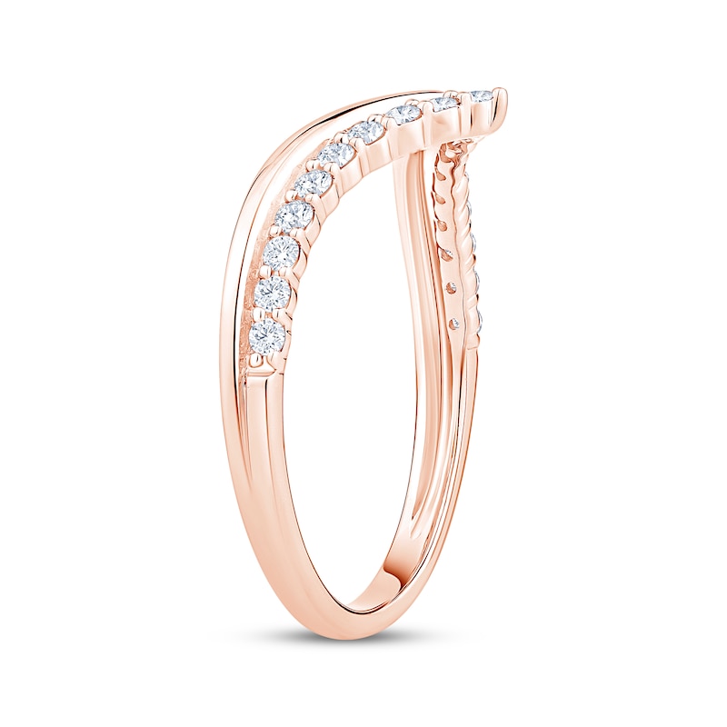 Main Image 2 of Diamond Chevron Ring 1/4 ct tw 14K Rose Gold