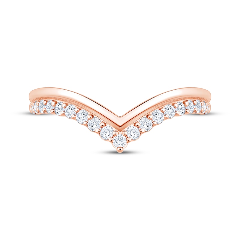 Main Image 3 of Diamond Chevron Ring 1/4 ct tw 14K Rose Gold