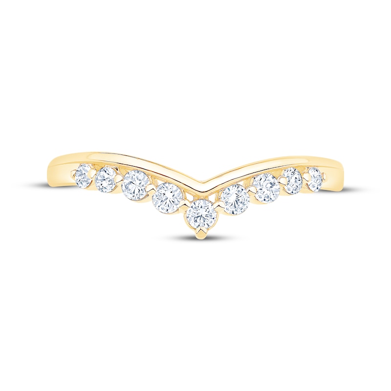 Main Image 3 of Diamond Chevron Ring 1/4 ct tw 14K Yellow Gold