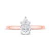 Thumbnail Image 3 of Lab-Grown Diamonds by KAY Pear-Shaped Solitaire Engagement Ring 1 ct tw 14K Rose Gold (F/SI2) (F/SI2)