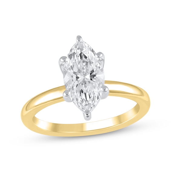 Lab-Created Diamonds by KAY Marquise-Cut Solitaire Engagement Ring 2 ct tw 14K Yellow Gold (F/SI2) (F/SI2)