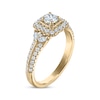 Thumbnail Image 1 of Diamond Cushion Frame Engagement Ring 7/8 ct tw 14K Yellow Gold