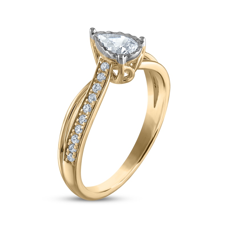 Main Image 2 of Pear-Shaped Diamond Engagement Ring 1/2 ct tw 14K Yellow Gold