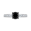 Thumbnail Image 3 of Round-Cut Black & White Diamond Engagement Ring 1-1/3 ct tw 14K White Gold