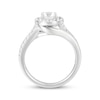 Thumbnail Image 3 of Round-Cut Diamond Halo Swirl Engagement Ring 1-1/4 ct tw 14K White Gold