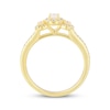 Thumbnail Image 2 of Memories Moments Magic Oval & Round-Cut Three-Stone Diamond Engagement Ring 1/2 ct tw 14K Yellow Gold