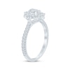 Thumbnail Image 2 of Oval-Cut Diamond Starburst Halo Engagement Ring 1-1/8 ct tw 14K White Gold