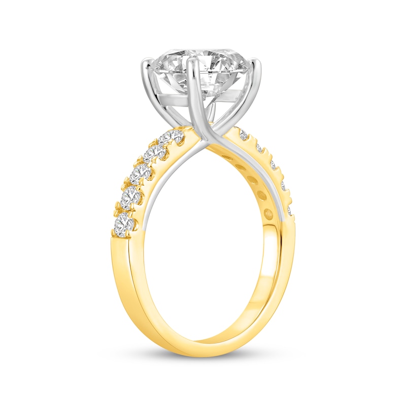 Main Image 2 of Lab-Grown Diamonds by KAY Round-Cut Engagement Ring 3-1/2 ct tw 14K Yellow Gold