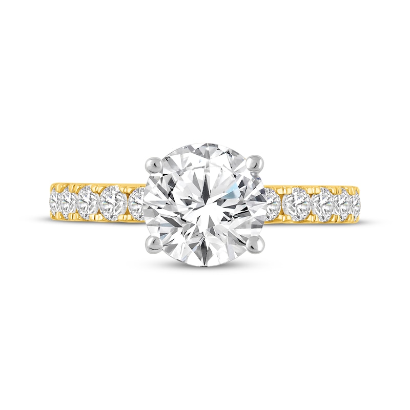 Main Image 3 of Lab-Grown Diamonds by KAY Round-Cut Engagement Ring 2-1/2 ct tw 14K Yellow Gold