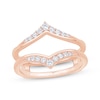 Thumbnail Image 1 of Diamond Chevron Enhancer Ring 1/4 ct tw 14K Rose Gold