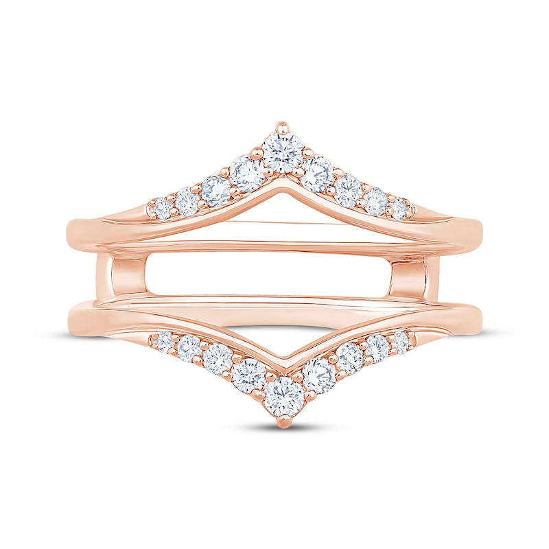 Main Image 3 of Diamond Chevron Enhancer Ring 1/4 ct tw 14K Rose Gold