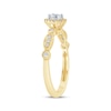 Thumbnail Image 2 of Round-Cut Diamond Halo Engagement Ring 1/3 ct tw 10K Yellow Gold