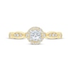 Thumbnail Image 3 of Round-Cut Diamond Halo Engagement Ring 1/3 ct tw 10K Yellow Gold