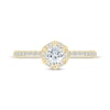 Thumbnail Image 2 of Round-Cut Diamond Halo Engagement Ring 1/2 ct tw 14K Yellow Gold