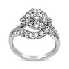 Thumbnail Image 3 of Oval-Cut Diamond Halo Swirl Engagement Ring 1-1/2 ct tw 14K White Gold